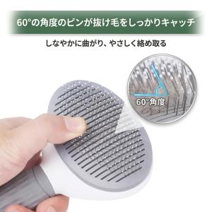 ペットブラシ 猫 犬 抜け毛取り スリッカーブ...の詳細画像3