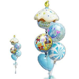 Boy１歳 バースデー お祝い バルーンギフト 男の子 1歳誕生日 ハグボーイ カップケーキ５バルーンセット スマイリー ペイルブルーハート 1sthugsboyjscupcake5b バルーン電報ギフト専門店 Wac Up 通販 Yahoo ショッピング