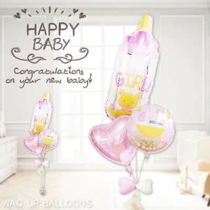 出産祝い 女の子 ベビーギフト 贈り物 バルーン電報 ギフト 風船 お祝い 出産祝ストロール女の子パ...