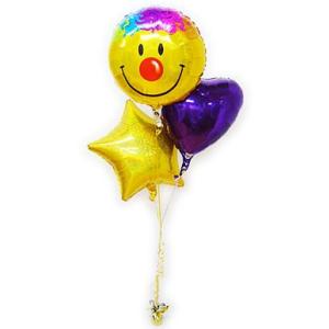 きらきら　スマイル　結婚式　誕生日　バルーン電報　プレゼント　飾り付け　NMスマイリーヘア ３バルー...