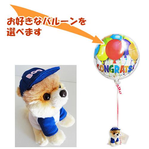 ぬいぐるみ電報:キャップ帽姿のかわいい犬をプレゼント「BOOブルーキャップ(GUND ガンド)」のぬ...