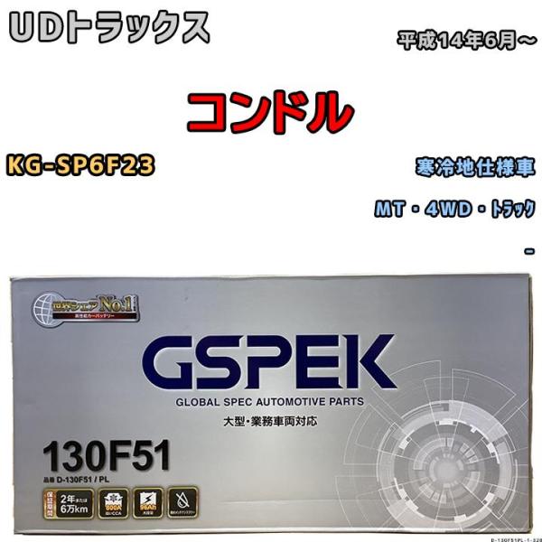 バッテリー デルコア GSPEK UDトラックス コンドル KG-SP6F23 平成14年6月〜 -...