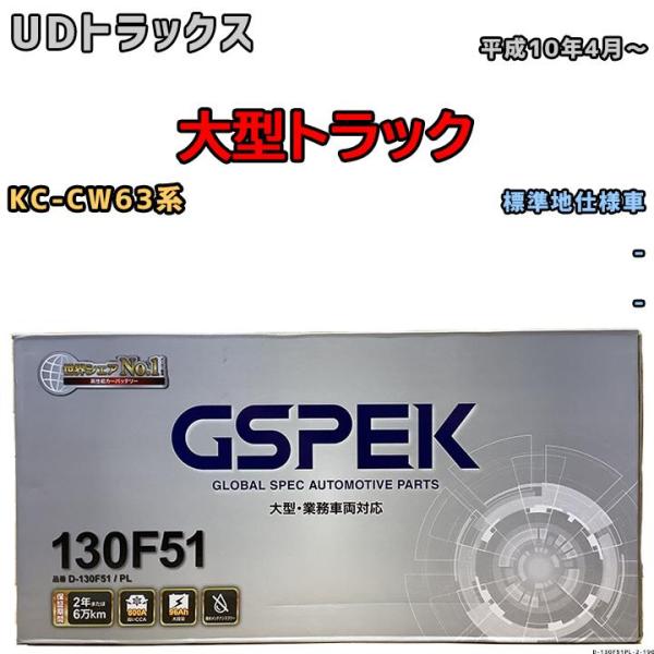 バッテリー デルコア GSPEK UDトラックス 大型トラック KC-CW63系 平成10年4月〜 ...