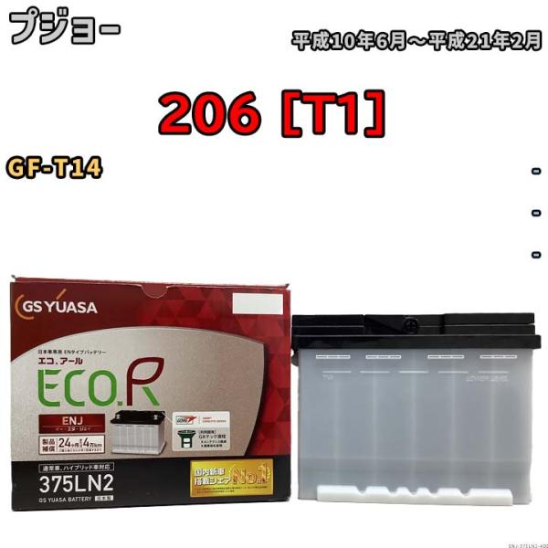 バッテリー GSユアサ プジョー 206 [T1] GF-T14 平成10年6月〜平成21年2月 E...