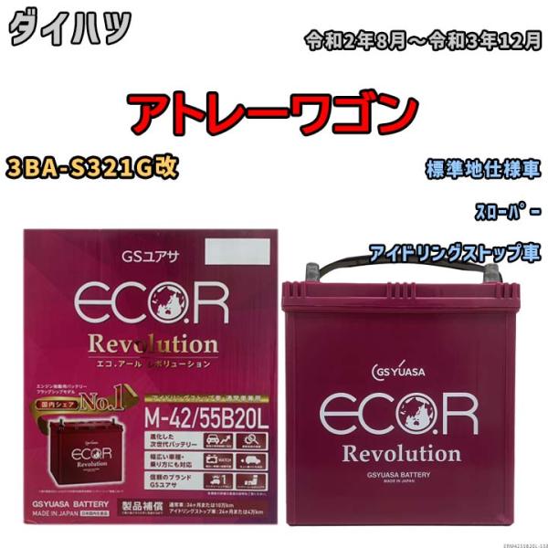 バッテリー GSユアサ エコ.アール レボリューション ダイハツ アトレーワゴン 3BA-S321G...