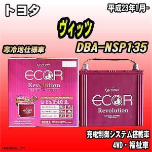 バッテリー GSユアサ トヨタ ヴィッツ DBA-NSP135 平成23年1月- ER-Q-85/95D23L｜wacomjapan