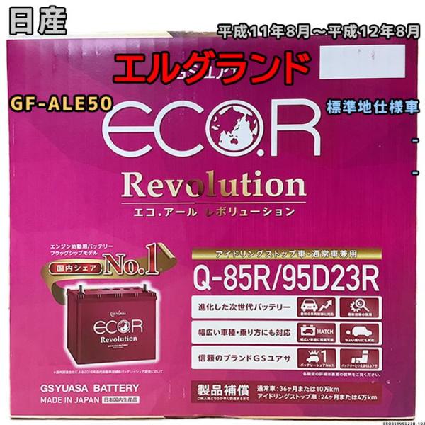 バッテリー GSユアサ 日産 エルグランド GF-ALE50 平成11年8月〜平成12年8月 ER-...