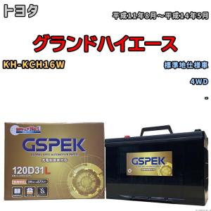 バッテリー デルコア GSPEK トヨタ グランドハイエース KH-KCH16W 4WD G-120D31L/PL