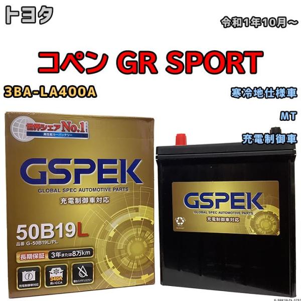 バッテリー デルコア GSPEK トヨタ コペン ＧＲ ＳＰＯＲＴ 3BA-LA400A MT G-...