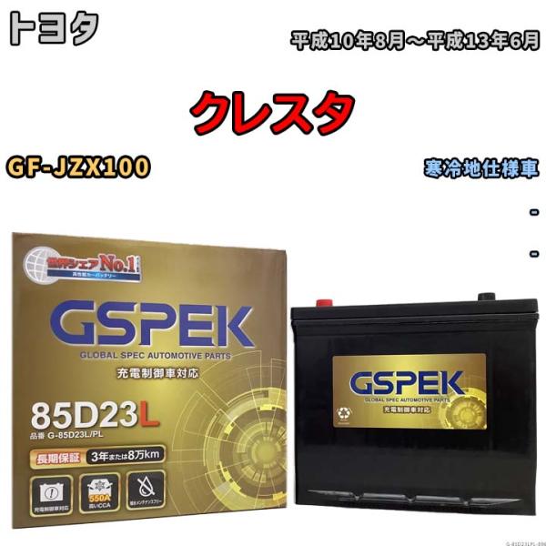 バッテリー デルコア GSPEK トヨタ クレスタ GF-JZX100 - G-85D23L/PL