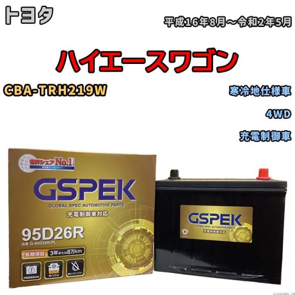 バッテリー デルコア GSPEK トヨタ ハイエースワゴン CBA-TRH219W 4WD G-95...