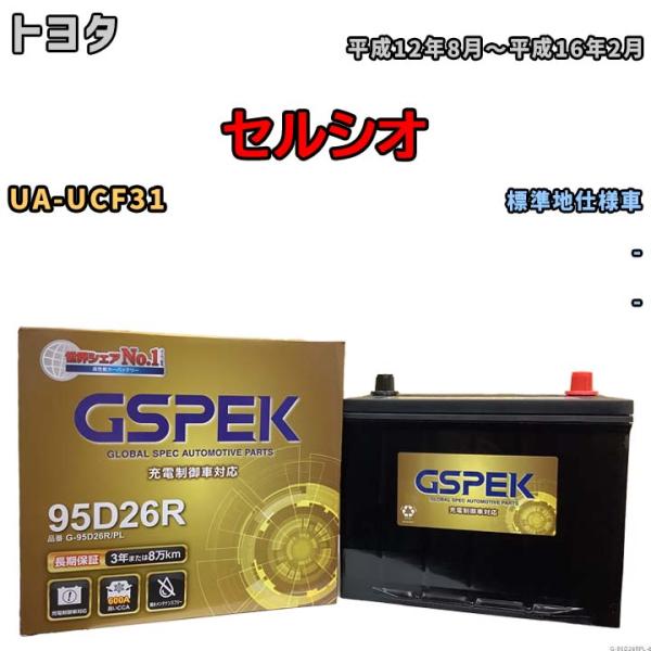 バッテリー デルコア GSPEK トヨタ セルシオ UA-UCF31 - G-95D26R/PL