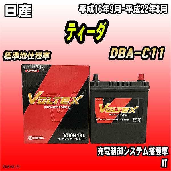 バッテリー VOLTEX 日産 ティーダ DBA-C11 平成16年9月-平成22年8月 V50B1...
