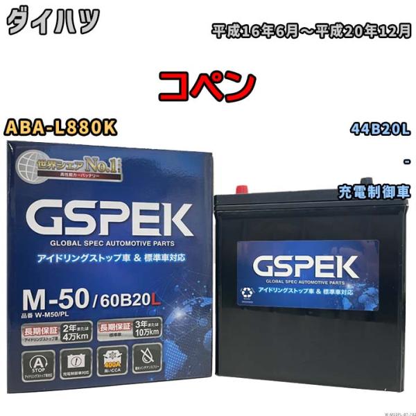 コペン 44B20L互換バッテリー W-M50PL アイドリングストップ/充電制御車用 ABA-L8...