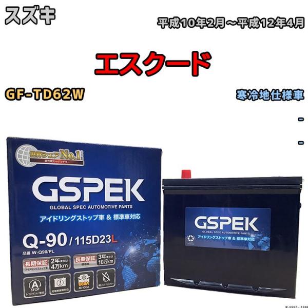 バッテリー デルコア GSPEK スズキ エスクード GF-TD62W - Q-90