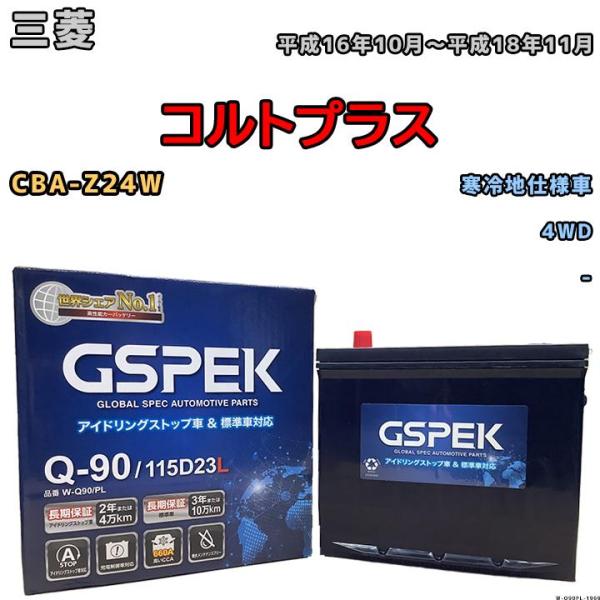 バッテリー デルコア GSPEK 三菱 コルトプラス CBA-Z24W 4WD Q-90