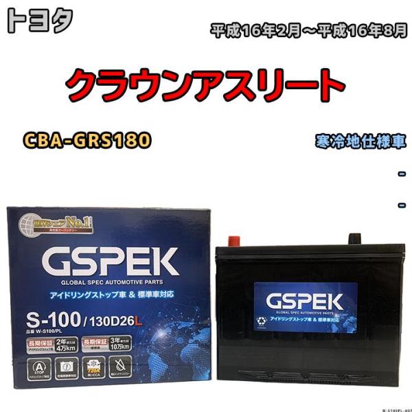 バッテリー デルコア GSPEK トヨタ クラウンアスリート CBA-GRS180 平成16年2月〜...