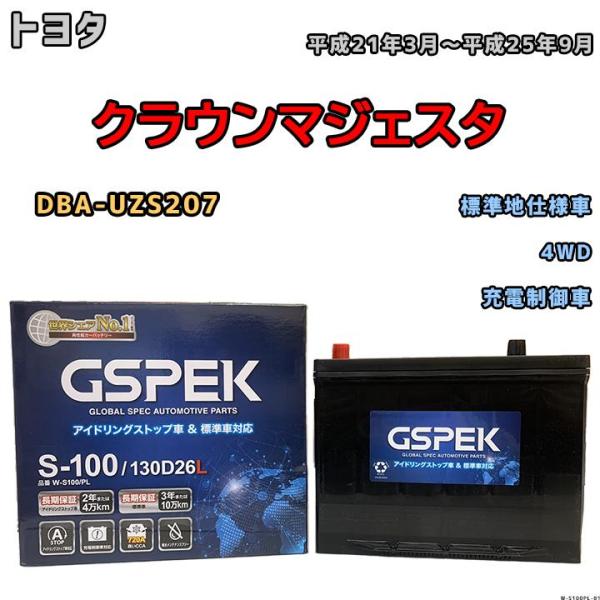 バッテリー デルコア GSPEK トヨタ クラウンマジェスタ DBA-UZS207 平成21年3月〜...