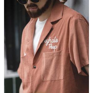 メンズ 半袖 開襟シャツ 刺繍 アメリカン レ...の詳細画像3