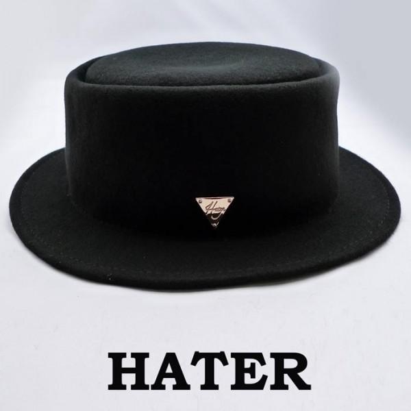 フェルト ポークパイ ハット HATER SNAPBACK(ヘイタースナップバック)カンカン帽 ブリ...