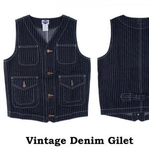 刺し子 ベスト ジレ インディゴ チョッキ デニム ワークベスト 刺子 さ