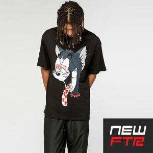 ビックtシャツ ブラック NEW FUTURE LONDON キャット 猫 tシャツ メンズレディース 春 春服｜wad-shop