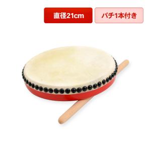 沖縄 エイサー用 パーランク 中 バチつき 太鼓 直径18cm 牛革