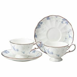 NARUMI ナルミ ローズ ブランシェ ティーコーヒー兼用カップ＆ソーサー ペア 210cc 52187-7165