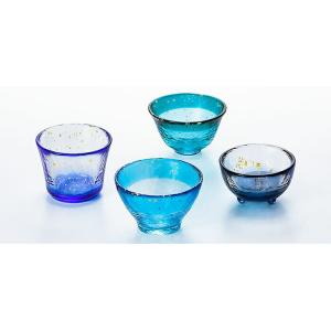 石塚硝子 ISHIZUKA GLASS アデリアグラス ADERIA GLASS 津軽びいどろ あお...