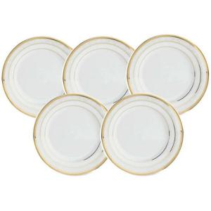 Noritake ノリタケ 16cmプレート 5枚セット パン皿 中皿 ハンプシャーゴールド  F91312/4335 4335L/F91312 ハンプシャープラチナ  F91312/4336 4336L/F91312