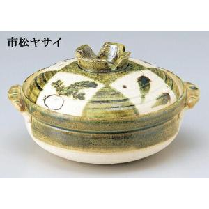三陶 萬古焼土鍋 9号深鍋 利行窯 魚菜 04127の詳細画像3