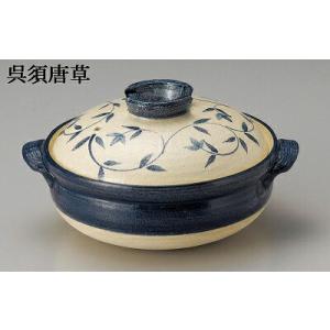 三陶 萬古焼土鍋 9号深鍋 利行窯 魚菜 04127の詳細画像4