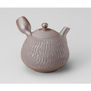 三陶 萬古焼 紫泥急須 実山窯 伊藤実山 伝統工芸士 1.5号玉型石目急須