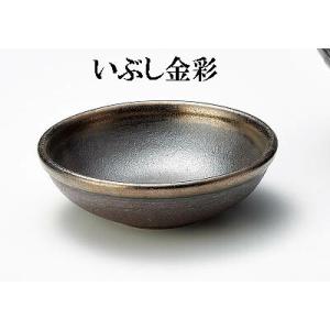 三陶 萬古焼 いぶし金彩小鉢 16090 備前金彩小鉢