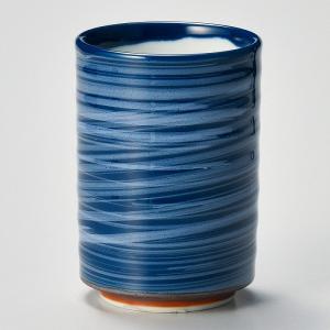 ときわ 第28集 紺釉白刷毛切立湯呑 ト381-418