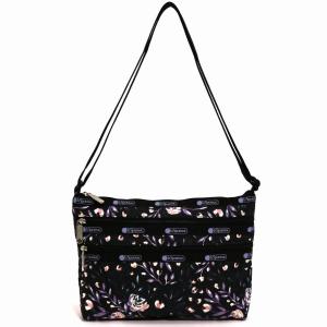 レスポートサック ショルダーバッグ レディース 斜めがけ 大人 LeSportsac QUINN BAG DANCING ROSES NOIR