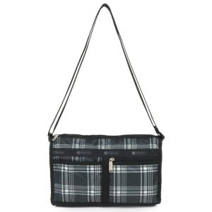 LeSportsac レスポートサック ショルダーバッグ 7519 DELUXE SHOULDER SATCHEL  E570 PEARL PLAID｜wadatsumi