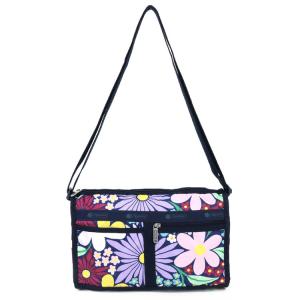 LeSportsac レスポートサック ショルダーバッグ 7519 DELUXE SHOULDER SATCHEL  E877 FLOWER POP｜wadatsumi