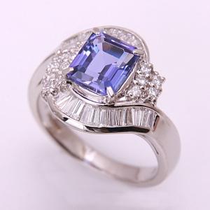 タンザナイト ペンダントトップ 1.00ct ダイヤモンド Pt900 ゾイサイト  