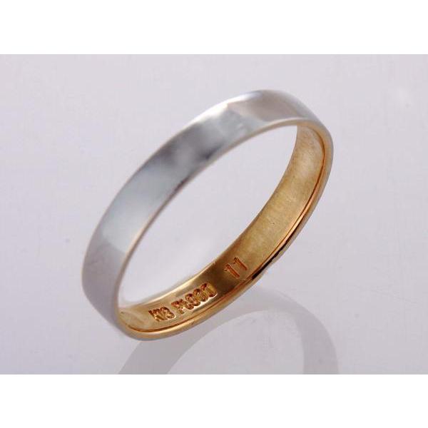 ★☆見て！ぱっと見プラチナPt900リング内側K18金コンビリング指輪11号！MJ-1155