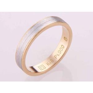 見て！ジュエリーマキ○K18金×Pt850コンビリング結婚指輪10号！MJ-1551