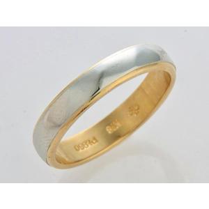 見て！ジュエリーマキ○K18金×Pt850コンビリング結婚指輪10号！MJ-1551