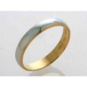 見て！ジュエリーマキ○K18金×Pt850コンビリング結婚指輪10号！MJ-1551