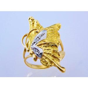 K18Pt900 スリーカラー 3連リング 約10号 • 約10.3g K18/Pt900 スリーカラー トリニティ 3連リング 約10号 ブランド