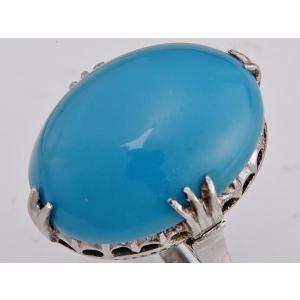 シャンテクレール Chantecler ターコイズ ダイヤリング 12.5号 Au750  