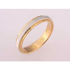見て！ジュエリーマキ○K18金×Pt850コンビリング結婚指輪10号！MJ-1551