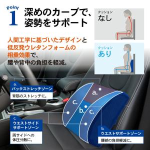 背もたれ 椅子 クッション 車 腰 低反発 車...の詳細画像5