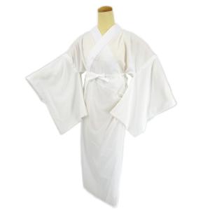 夏物 麻 白地 長襦袢 半衿付 未使用 ～160cm Js686Mm 夏 長襦袢 本麻 麻素材 リネン 涼しい 白 無地 半衿付き M L