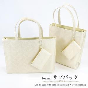 尾州織 (BISHU) 【唐草ブラック】 和装 着物用 手提げ トート