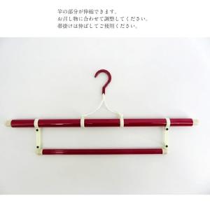 長尺 和装はんがー 2本 えんじ色 着物ハンガ...の詳細画像1